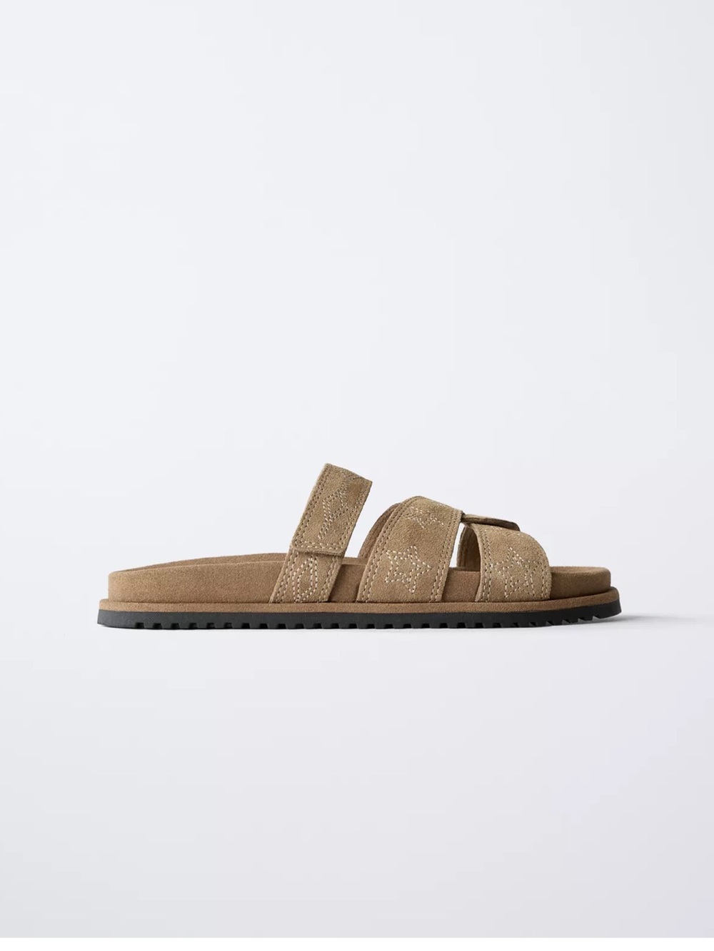 Zara Embroidered Leather Sandals